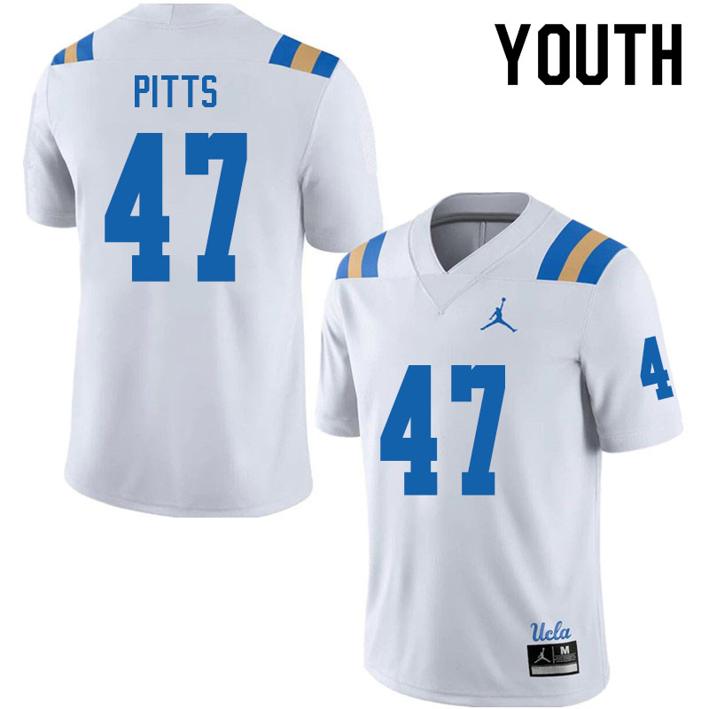 Jordan Brand Youth #47 Shea Pitts UCLA Bruins College Football Jerseys Sale-White